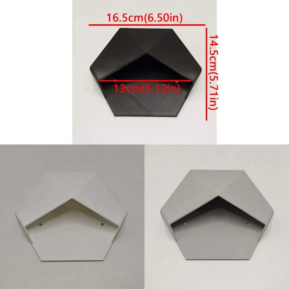 Modern Style Geometric Hexagonal Flower Pot Wall-Mounted Decorative Wall Hanging Planter 3D Printed Plant Containers Office