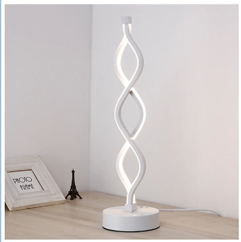 Wave Type LED Desk Lamp Plug-In Three-Color Temperature Desk Lamp