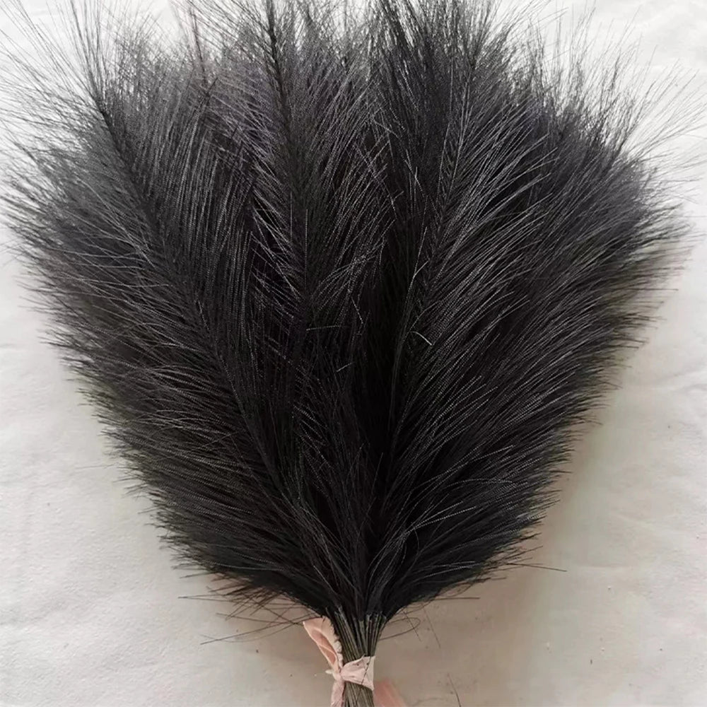 5/10/20PCS Fluffy Pampas Grass Boho Decor Artificial Flower Fake Plant Reed Simulated Party Wedding Home Decoration 42CM